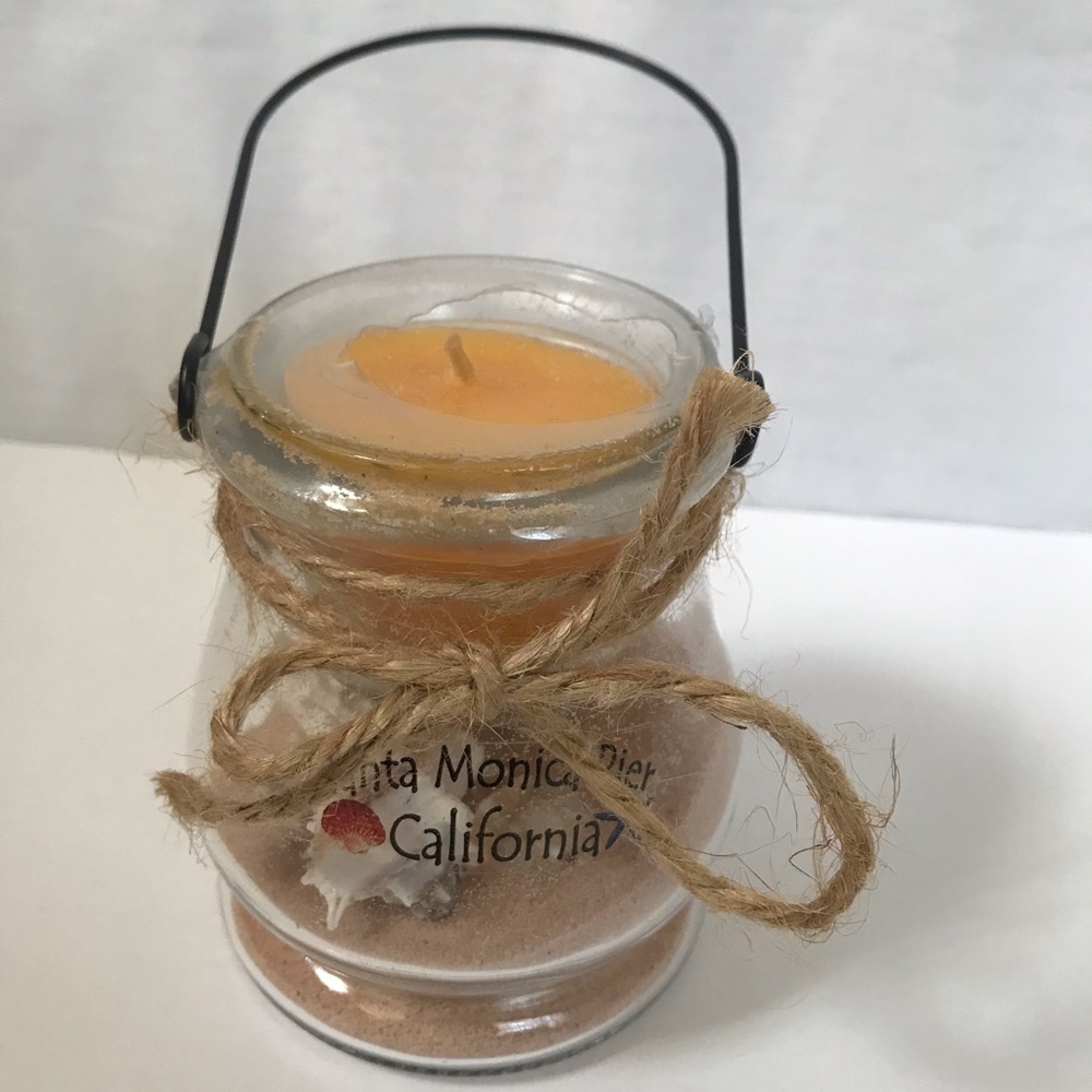 NWT Santa Monica Pier California Lantern Candle
